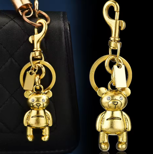 Brass Bear Bag Charm