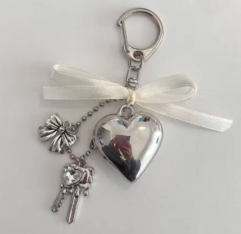 Heart & Key Bag Charm