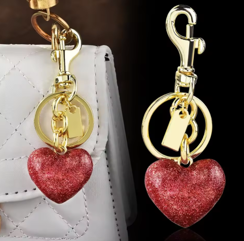 Red Heart Bag Charm